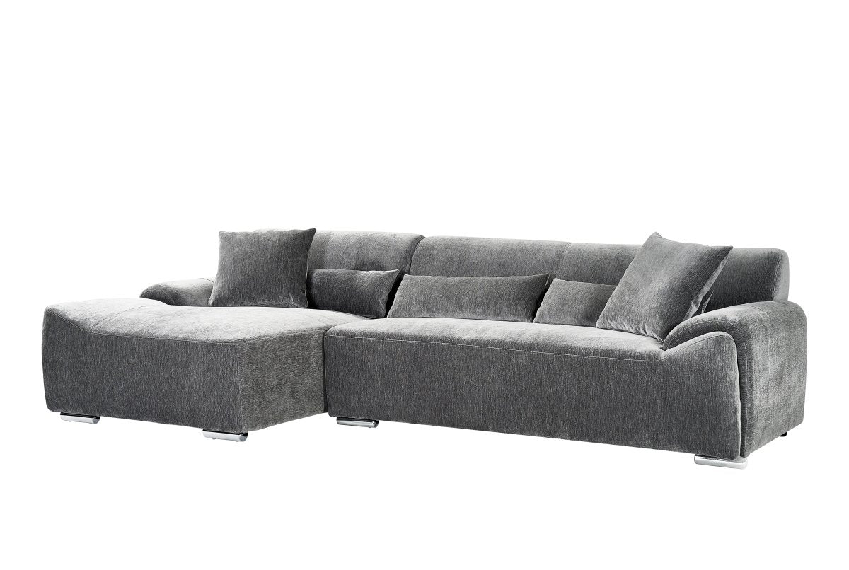 Modena Sofa Charcoal Left Hand - Comfort Furniture