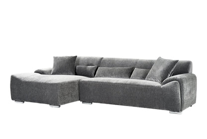 Modena Sofa Charcoal Left Hand - Comfort Furniture