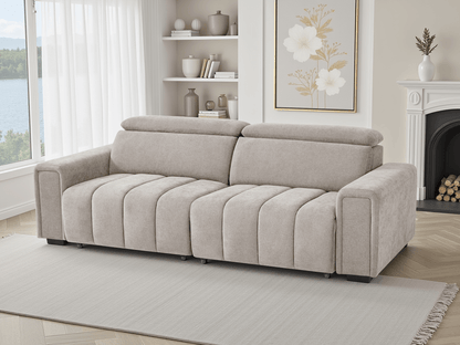 Molly Electric Sofabed Beige 3 Seater - Comfort Furniture
