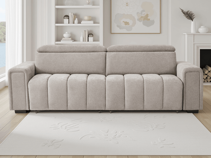 Molly Electric Sofabed Beige 3 Seater - Comfort Furniture