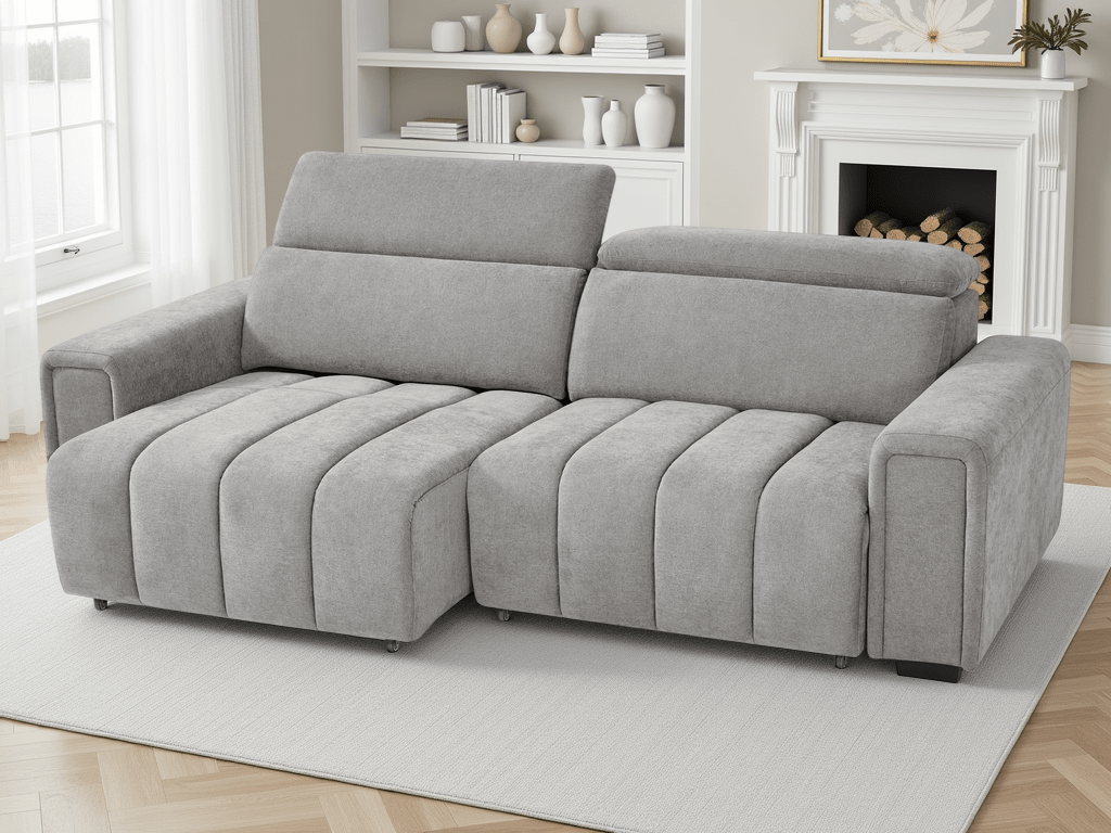 Molly Electric Sofabed Grey 3 Seater - Comfort Furniture