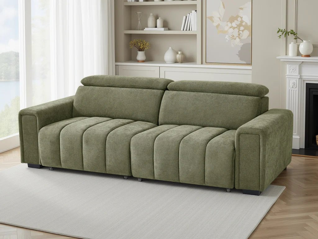 Molly Power Recliner Sofa | Electric Fabric 3 Seater Sofa - Comfort Furniture