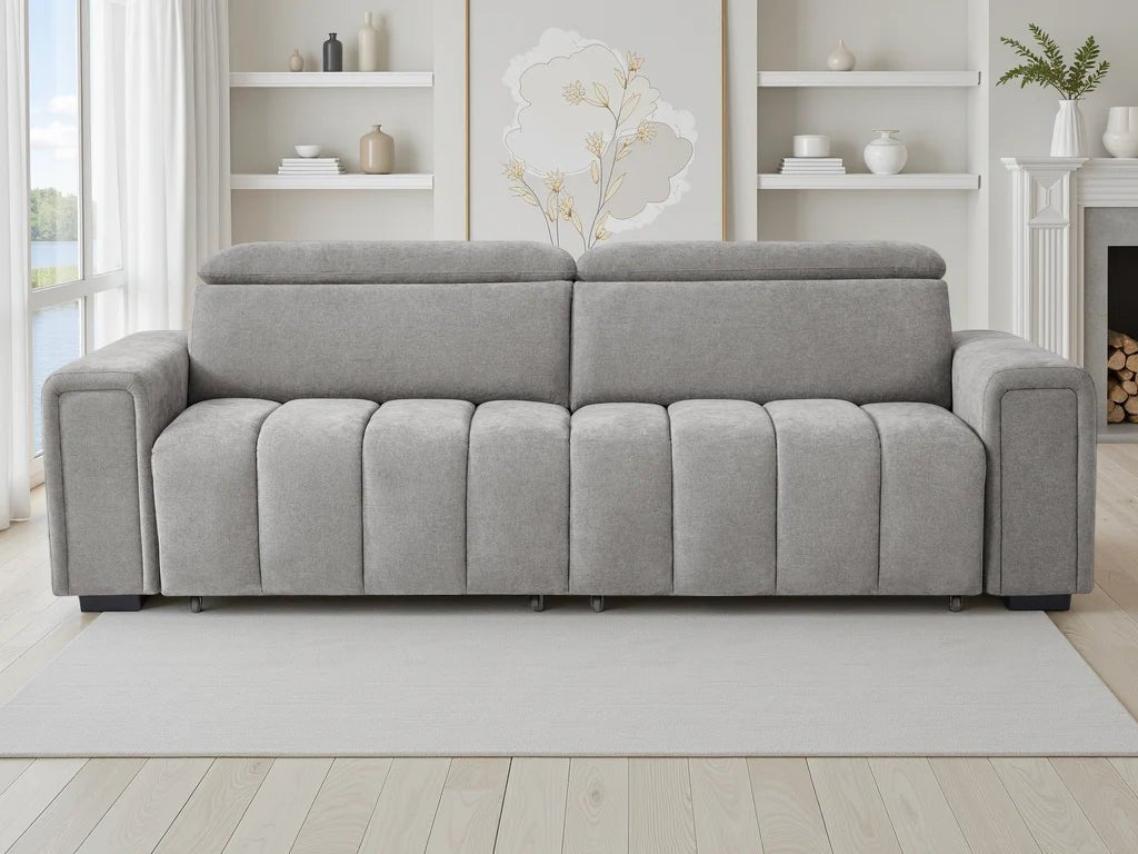 Molly Power Recliner Sofa | Electric Fabric 3 Seater Sofa - Comfort Furniture