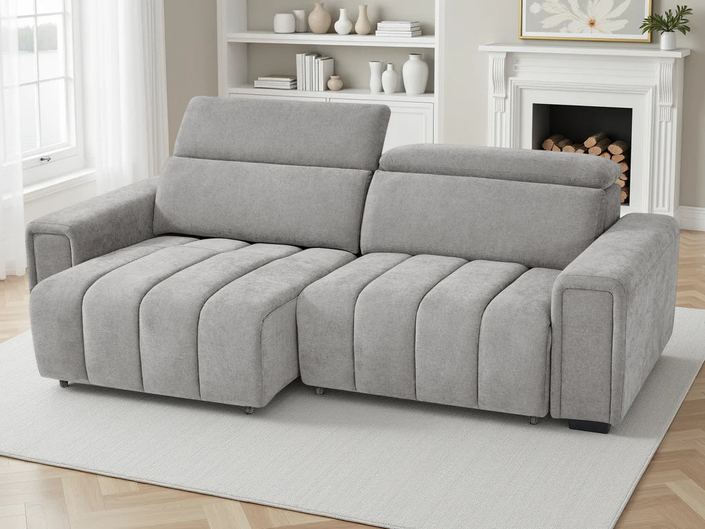 Molly Power Recliner Sofa | Electric Fabric 3 Seater Sofa - Comfort Furniture