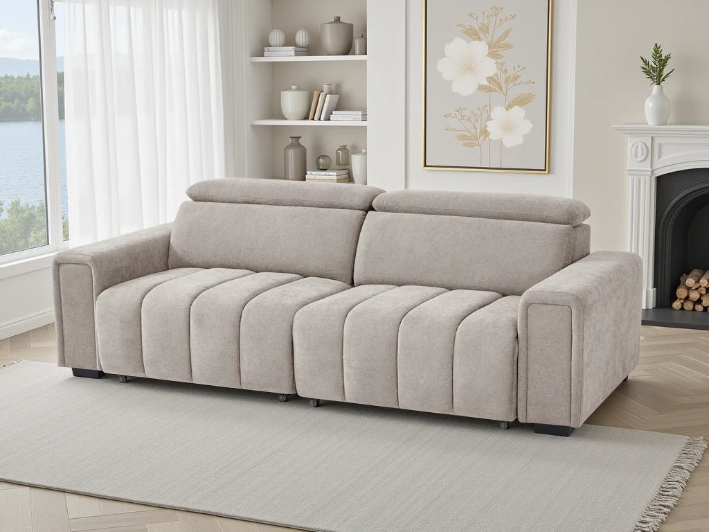 Molly Power Recliner Sofa | Electric Fabric 3 Seater Sofa - Comfort Furniture