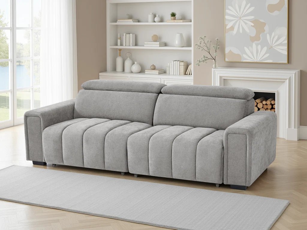 Molly Power Recliner Sofa | Electric Fabric 3 Seater Sofa - Comfort Furniture