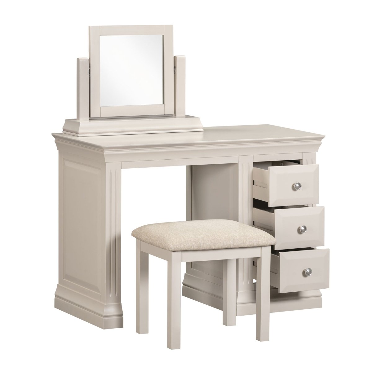 Monaco Dressing Table, Stool and Mirror – French Style - Comfort Furniture
