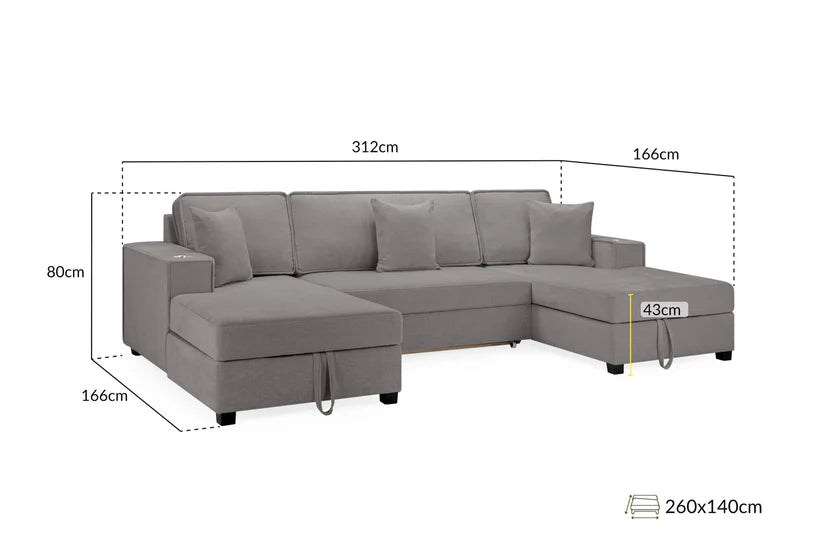 Monaco Sofa Bed - Comfort Furniture
