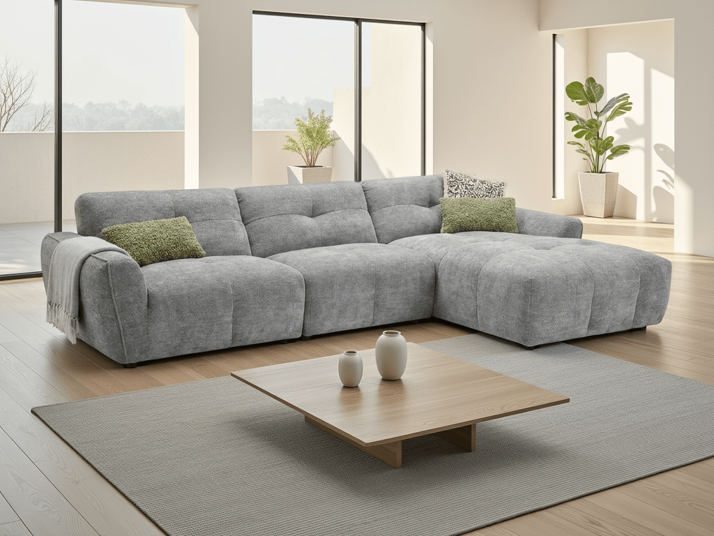 Montana Sofa Grey Right Hand - Comfort Furniture