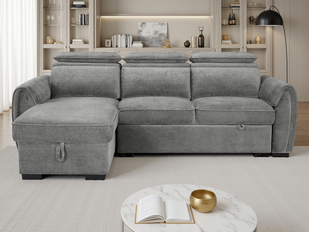 Montrose Sofabed Dark Grey Universal Corner - Comfort Furniture