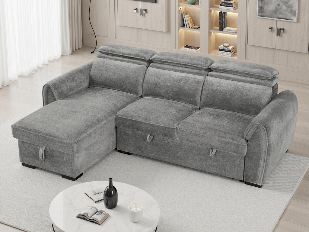 Montrose Sofabed Dark Grey Universal Corner - Comfort Furniture