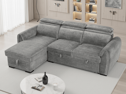 Montrose Sofabed Dark Grey Universal Corner - Comfort Furniture