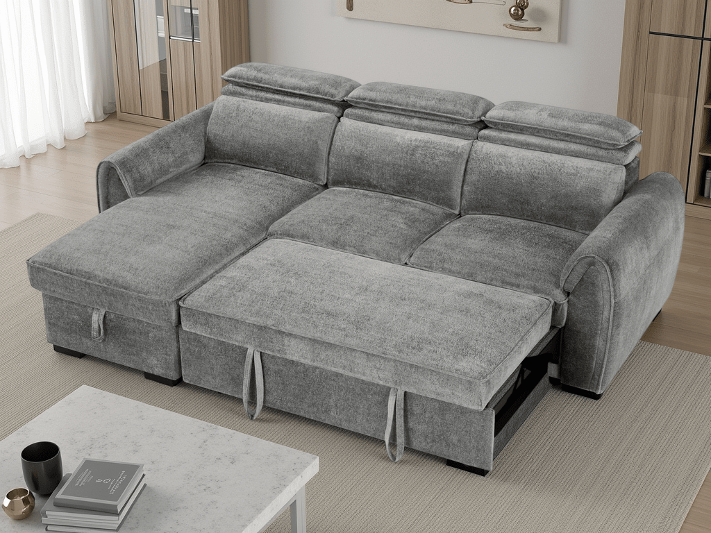 Montrose Sofabed Dark Grey Universal Corner - Comfort Furniture