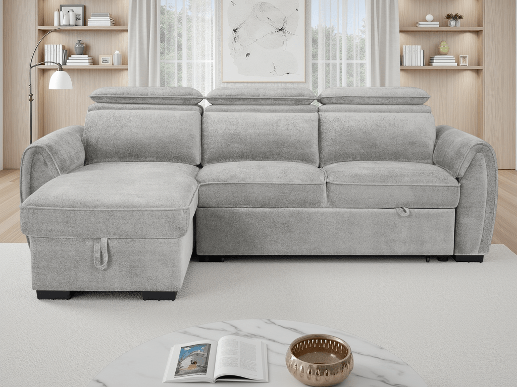 Montrose Sofabed Grey Universal Corner - Comfort Furniture