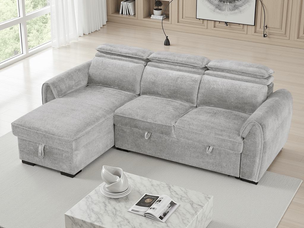 Montrose Sofabed Grey Universal Corner - Comfort Furniture