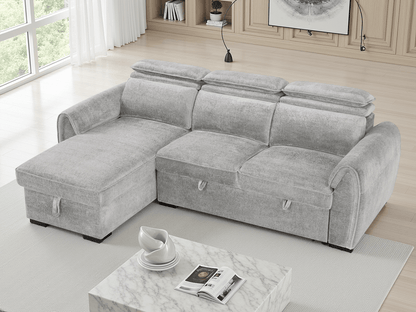 Montrose Sofabed Grey Universal Corner - Comfort Furniture
