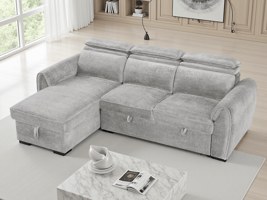 Montrose Sofabed Grey Universal Corner - Comfort Furniture