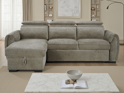 Montrose Sofabed Mushroom Universal Corner - Comfort Furniture