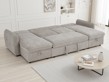 Moscow Sofabed Beige U Shape Corner - Comfort Furniture