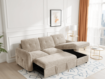 Moscow Sofabed Beige Universal Corner - Comfort Furniture