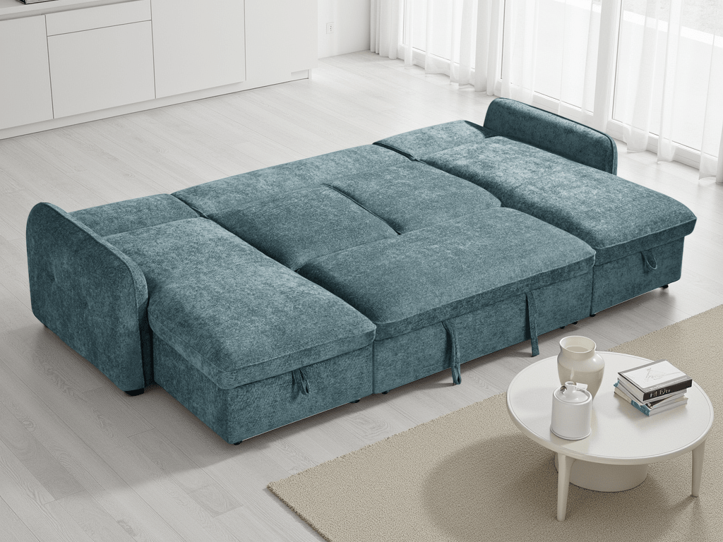 Moscow Sofabed Blue U Shape Corner - Comfort Furniture