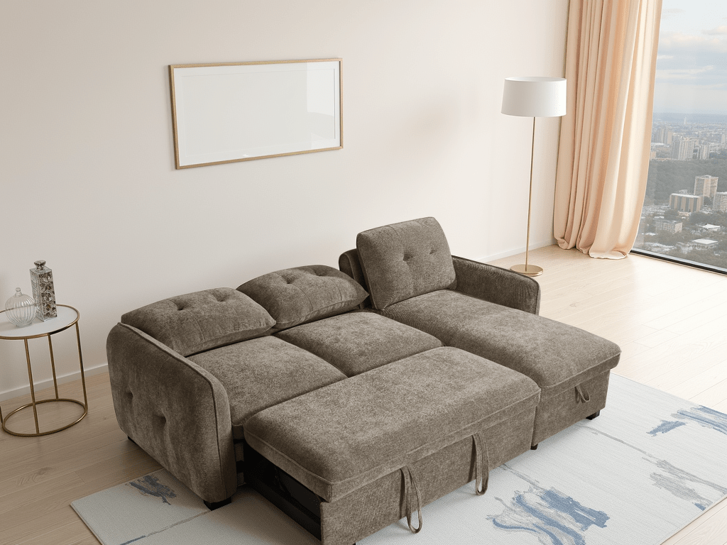 Moscow Sofabed Brown Universal Corner - Comfort Furniture