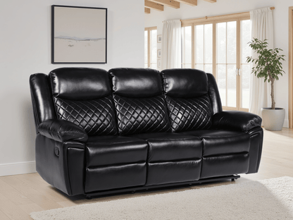 Myra Recliner Sofa Black 3+2 Set - Comfort Furniture