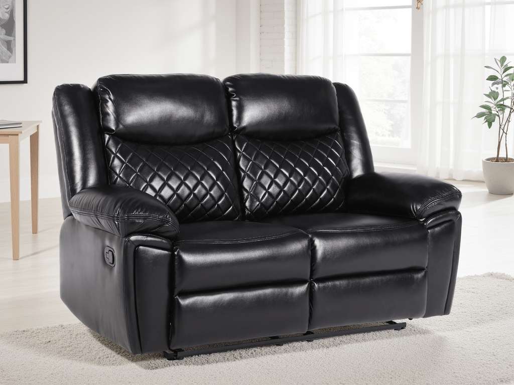 Myra Recliner Sofa Black 3+2 Set - Comfort Furniture