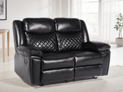 Myra Recliner Sofa Black 3+2 Set - Comfort Furniture
