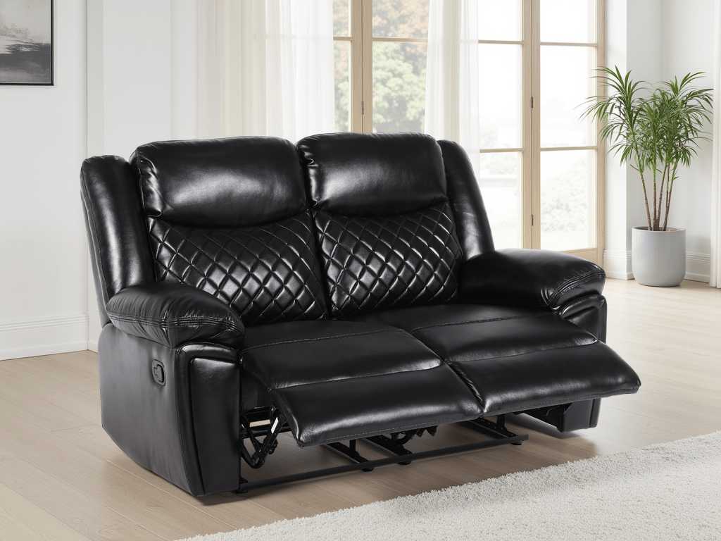 Myra Recliner Sofa Black 3+2 Set - Comfort Furniture