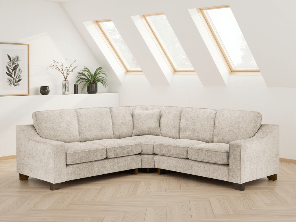Nebraska Sofa Stone Large Corner - Comfort Furniture