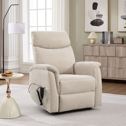 Newhaven Dual Motor Lift & Tilt Recliner – Cream Fabric - Comfort Furniture