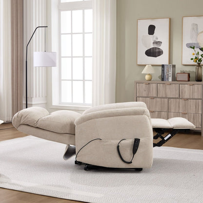 Newhaven Dual Motor Lift & Tilt Recliner – Cream Fabric - Comfort Furniture