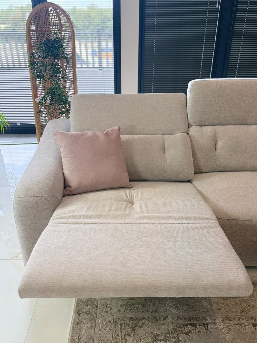 Ohio Electric Recliner Sofa Beige Large Corner - Comfort Furniture