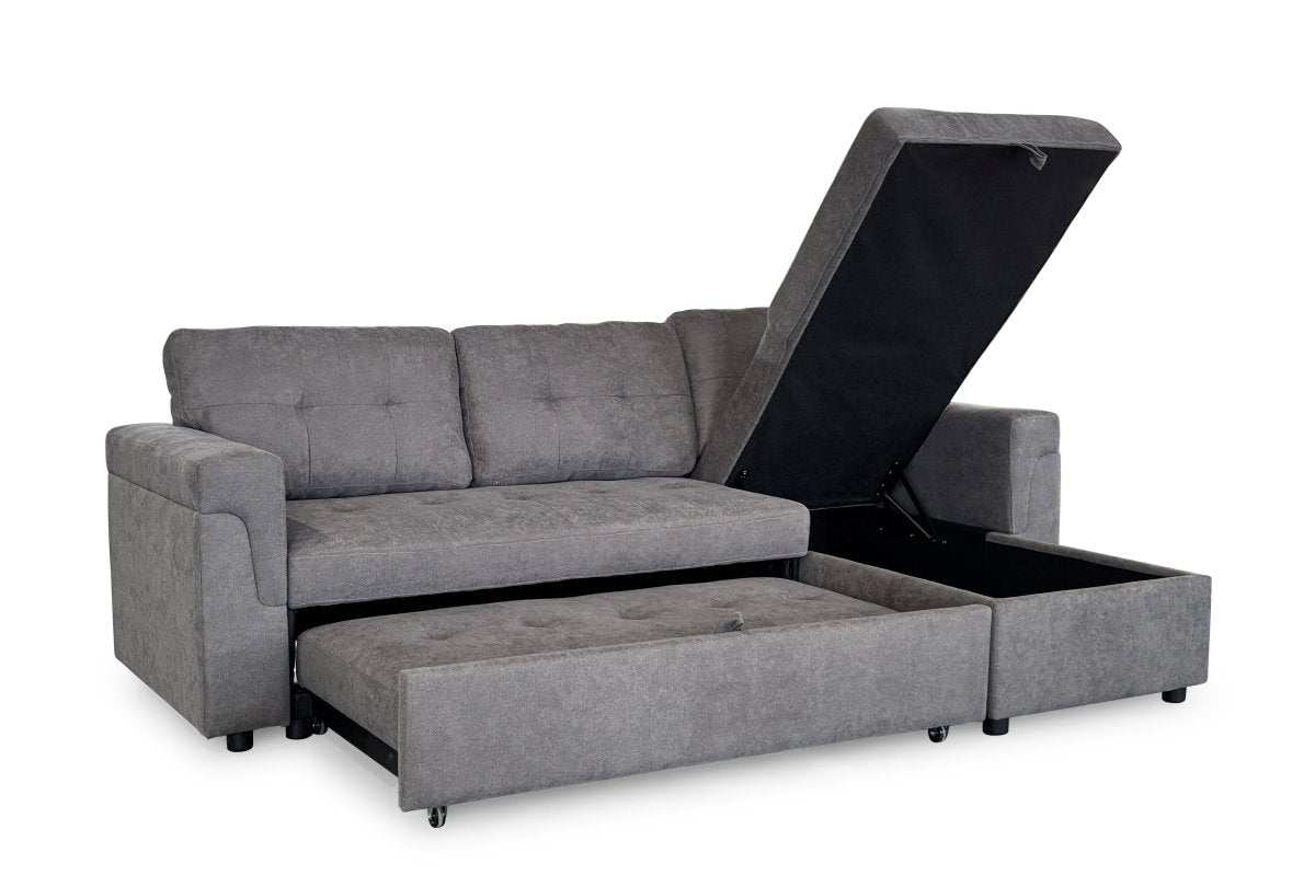 Omniya Sofabed Grey Universal Corner - Comfort Furniture