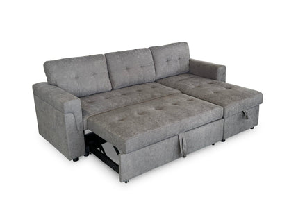 Omniya Sofabed Grey Universal Corner - Comfort Furniture