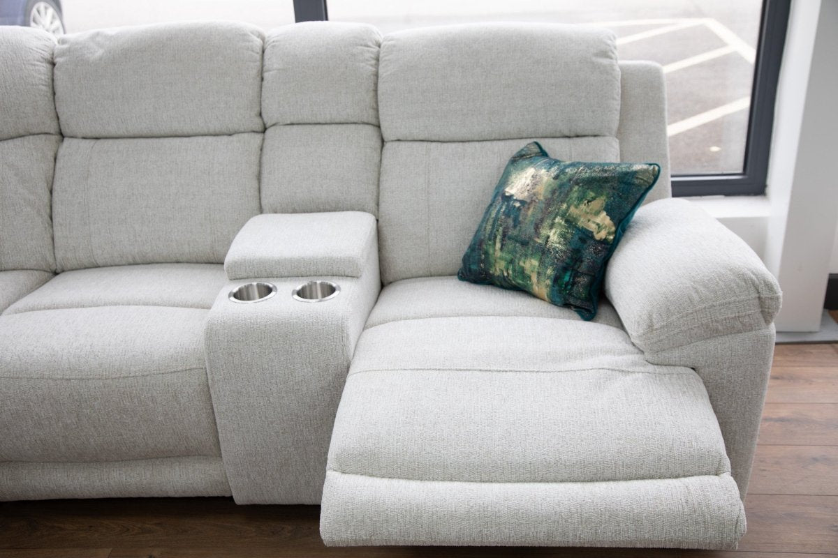 Owen Electric Recliner Sofa Beige Large Corner - Comfort Furniture