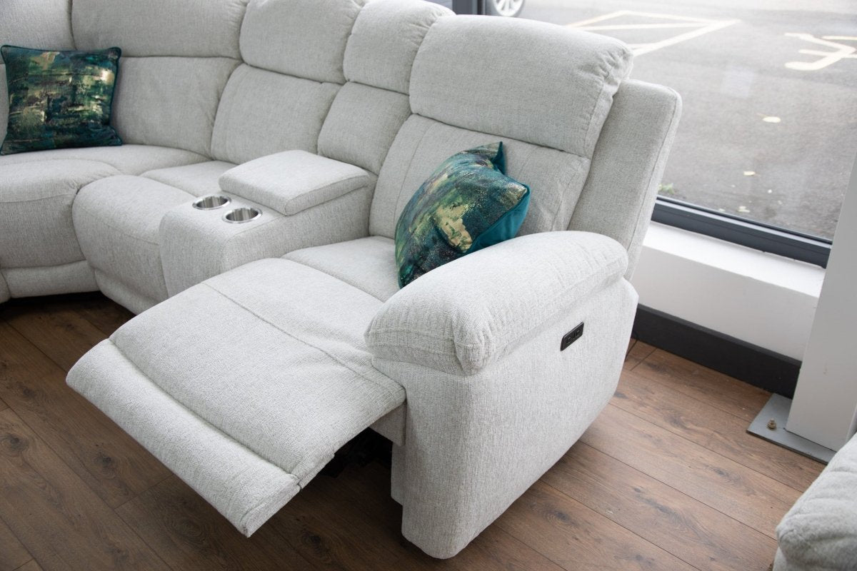 Owen Electric Recliner Sofa Beige Large Corner - Comfort Furniture