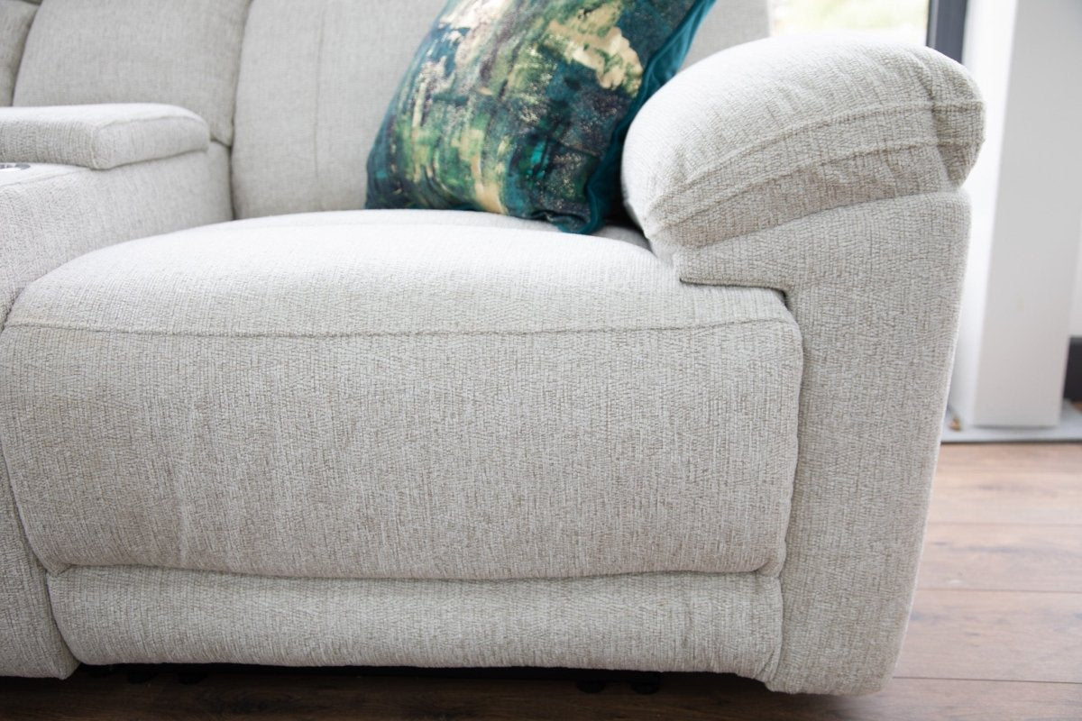 Owen Electric Recliner Sofa Beige Large Corner - Comfort Furniture