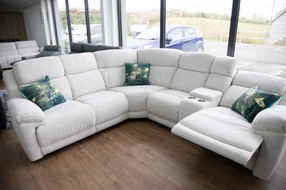 Owen Electric Recliner Sofa Beige Large Corner - Comfort Furniture