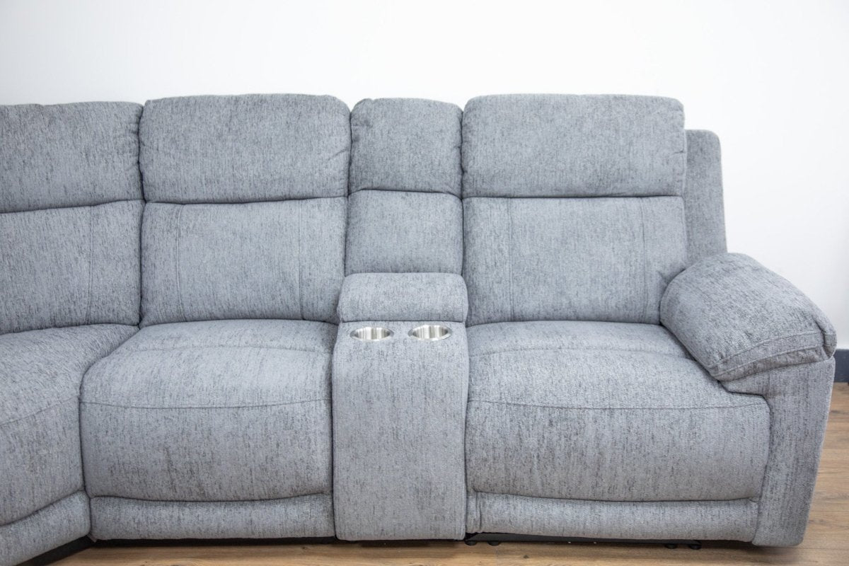 Owen Electric Recliner Sofa Grey Large Corner - Comfort Furniture