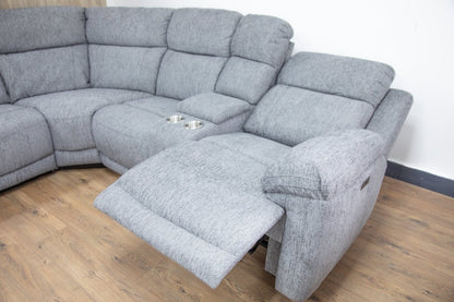 Owen Electric Recliner Sofa Grey Large Corner - Comfort Furniture