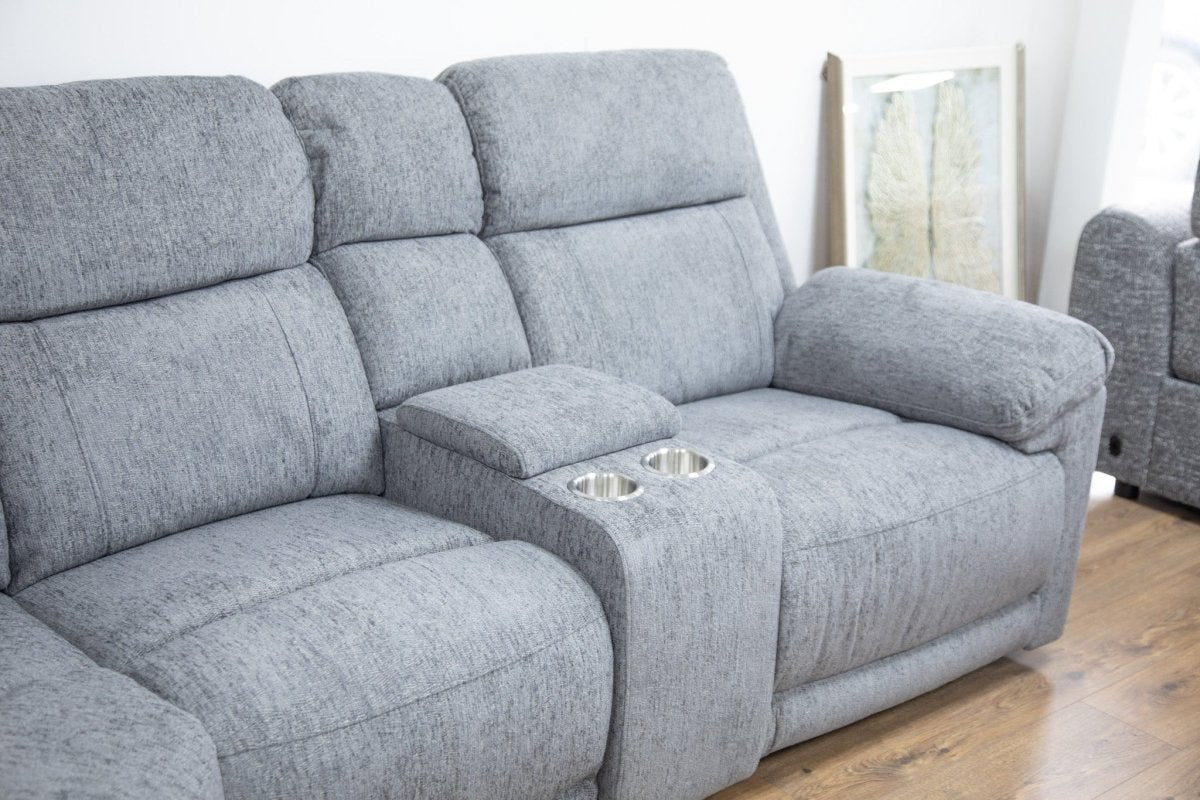 Owen Electric Recliner Sofa Grey Large Corner - Comfort Furniture
