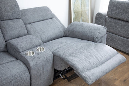 Owen Electric Recliner Sofa Grey Large Corner - Comfort Furniture