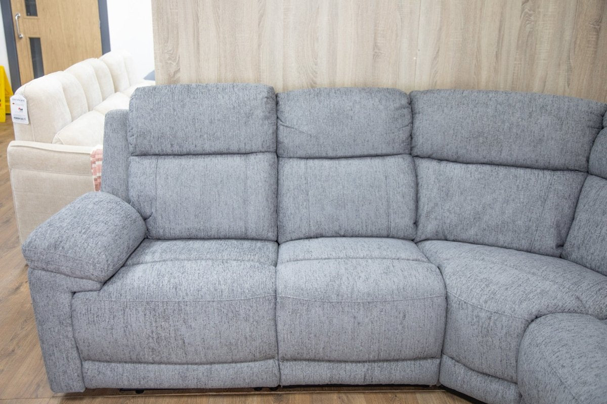 Owen Electric Recliner Sofa Grey Large Corner - Comfort Furniture