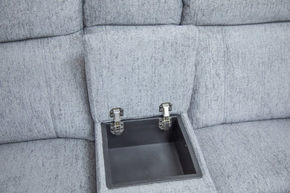 Owen Electric Recliner Sofa Grey Large Corner - Comfort Furniture