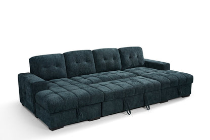 Palermo Sofabed Teal U Shape Corner - Comfort Furniture