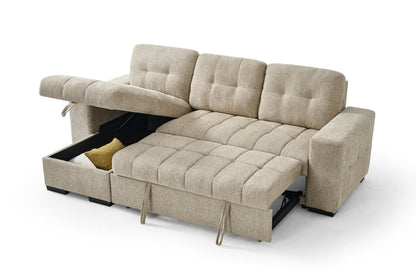 Palermo Universal Corner Sofabed Beige - Comfort Furniture
