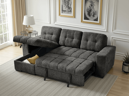 Palermo Universal Corner Sofabed Grey - Comfort Furniture