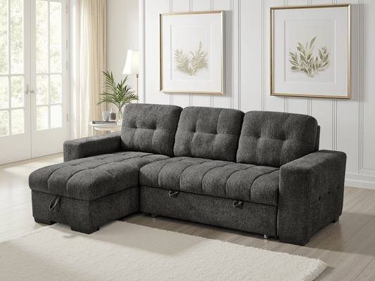 Palermo Universal Corner Sofabed Grey - Comfort Furniture